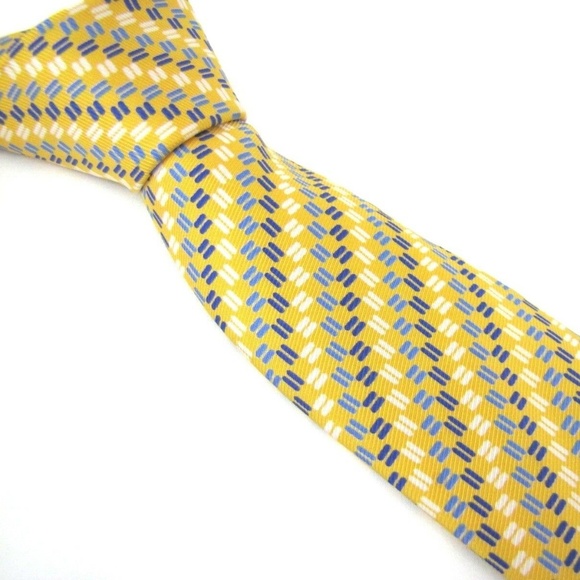 TURNBULL & ASSER Tie Dashes Checks Stripes Twill - Picture 1 of 6